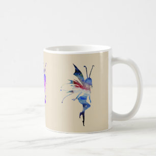 Fairy Watercolor Art Classic Weiße Tasse