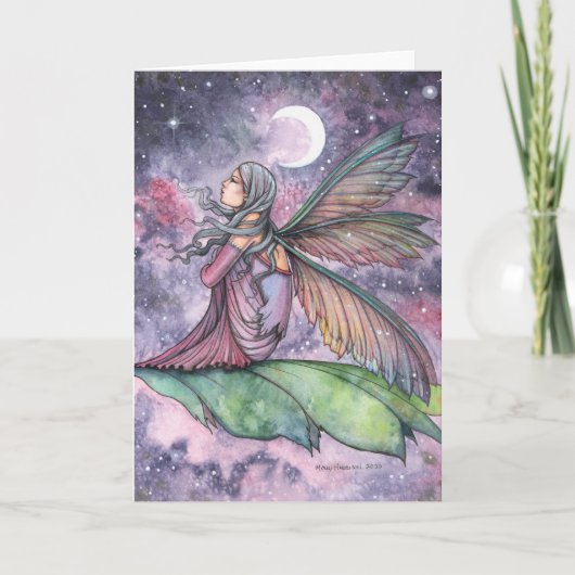 Fairy Watercolor Kunst, Dichtung und Musik Karte (Vorderseite)