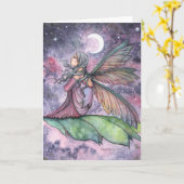 Fairy Watercolor Kunst, Dichtung und Musik Karte (Gelbe Blume)