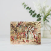 Fairy Wedding Postkarte (Stehend Vorderseite)