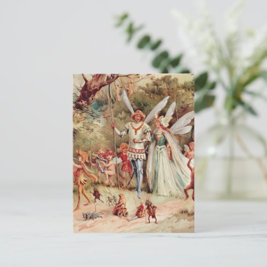 Fairy Wedding Postkarte (Stehend Vorderseite)