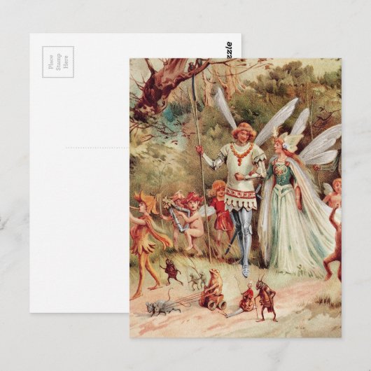 Fairy Wedding Postkarte (Vorne/Hinten)