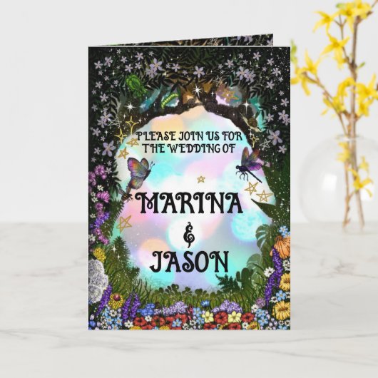 Fairy Whimsical Forest of Magic Karte (Gelbe Blume)