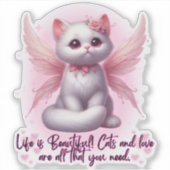 Fairy Whiskers of Liebe Aufkleber (Vorderseite)