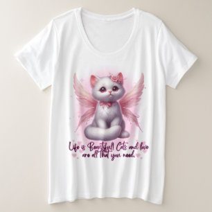 Fairy Whiskers of Liebe Große Größe T-Shirt