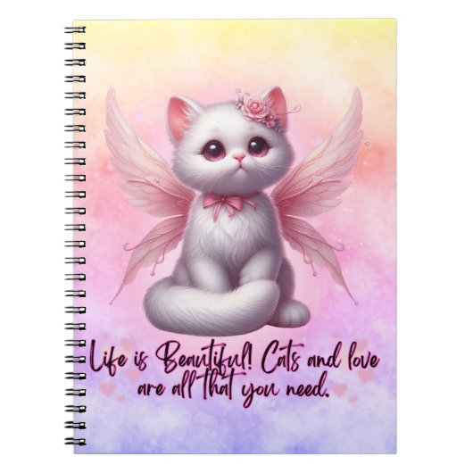 Fairy Whiskers of Liebe Notizblock (Vorderseite)