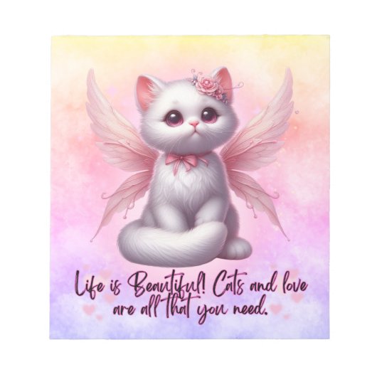 Fairy Whiskers of Liebe Notizblock (Vorderseite)