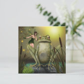 Fairy Will, eine Frösche-Fantasie-Leere-Flachkarte (Stehend Vorderseite)