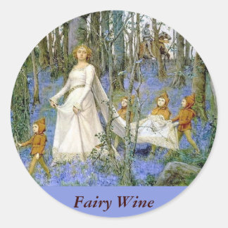 Fairy Wine Labels Runder Aufkleber