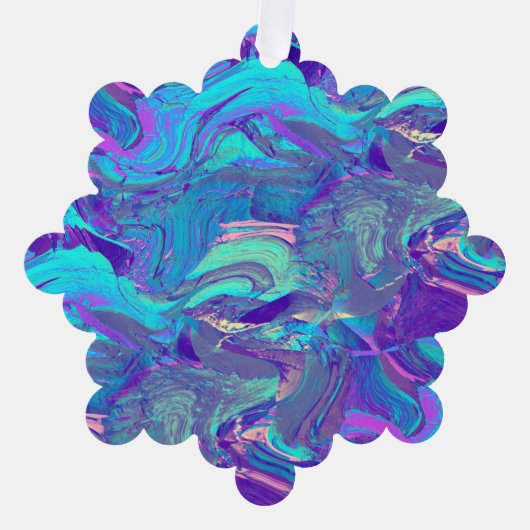 fairy wing artglass - blues and purples : ornament karte (Vorderseite)