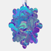 fairy wing artglass - blues and purples : ornament karte (Linke Ecke)