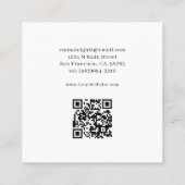 Fairy Wing Floral Moon Juwelen Delights Quadratische Visitenkarte (Rückseite)