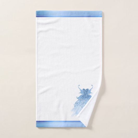 Fairy Wing Ice Gown | Frost Blue Iridescent Sheen Badhandtuch Set (Handtuch)