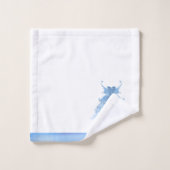 Fairy Wing Ice Gown | Frost Blue Iridescent Sheen Badhandtuch Set (Waschlappen)