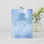 Fairy Wing Ice Gown | Frost Blue Iridescent Sheen Einladung (Stehend Vorderseite)