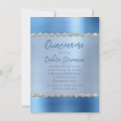 Fairy Wing Ice Gown | Frost Blue Iridescent Sheen Einladung (Rückseite)