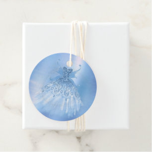 Fairy Wing Ice Gown Frost Blue Iridescent Sheen Geschenkanhänger
