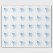 Fairy Wing Ice Gown | Frost Blue Iridescent Sheen Geschenkpapier (Flach)