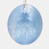 Fairy Wing Ice Gown | Frost Blue Iridescent Sheen Keramik Ornament (Links)