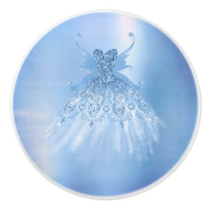 Fairy Wing Ice Gown Frost Blue Iridescent Sheen Keramikknauf