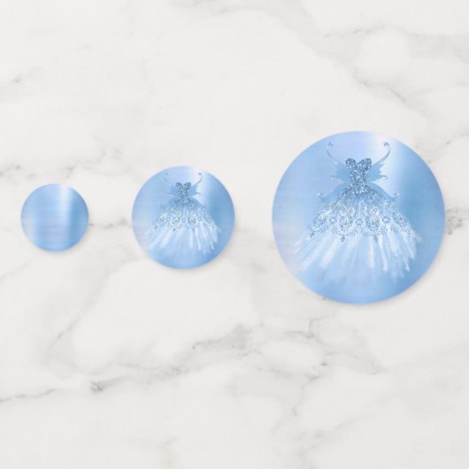 Fairy Wing Ice Gown | Frost Blue Iridescent Sheen Konfetti (Vorderseiten)