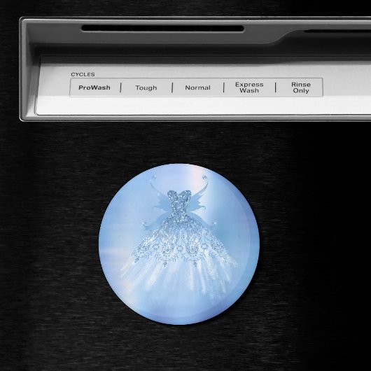 Fairy Wing Ice Gown | Frost Blue Iridescent Sheen Magnet