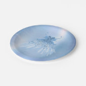 Fairy Wing Ice Gown | Frost Blue Iridescent Sheen Pappteller (Schrägansicht)