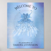 Fairy Wing Ice Gown | Frost Blue Iridescent Sheen Poster (Vorne)
