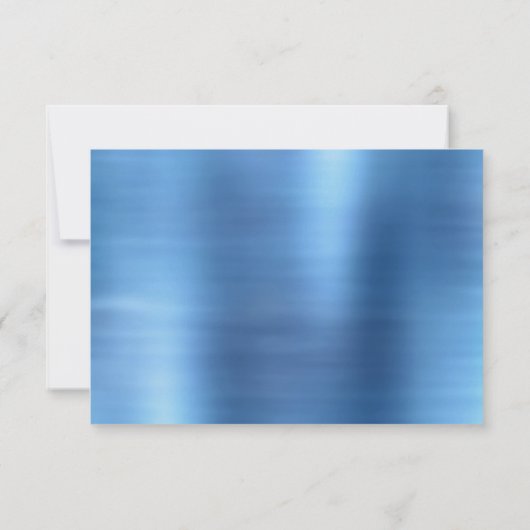 Fairy Wing Ice Gown | Frost Blue Iridescent Sheen RSVP Karte (Rückseite)