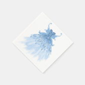 Fairy Wing Ice Gown | Frost Blue Iridescent Sheen Serviette (Ecke)