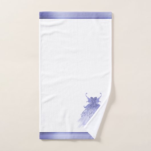 Fairy Wing Lavender Gown | Lila Iridescent Sheen Badhandtuch Set (Handtuch)