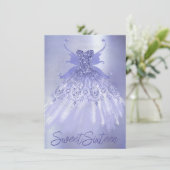 Fairy Wing Lavender Gown | Lila Iridescent Sheen Einladung (Stehend Vorderseite)