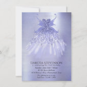 Fairy Wing Lavender Gown | Lila Iridescent Sheen Einladung (Vorderseite)