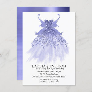 Fairy Wing Lavender Gown | Lila Iridescent Sheen Einladung