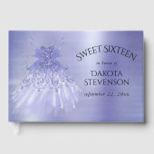 Fairy Wing Lavender Gown | Lila Iridescent Sheen Gästebuch (Vorderseite)