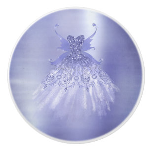 Fairy Wing Lavender Gown Lila Iridescent Sheen Keramikknauf