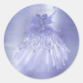 Fairy Wing Lavender Gown | Lila Iridescent Sheen Runder Aufkleber (Vorderseite)