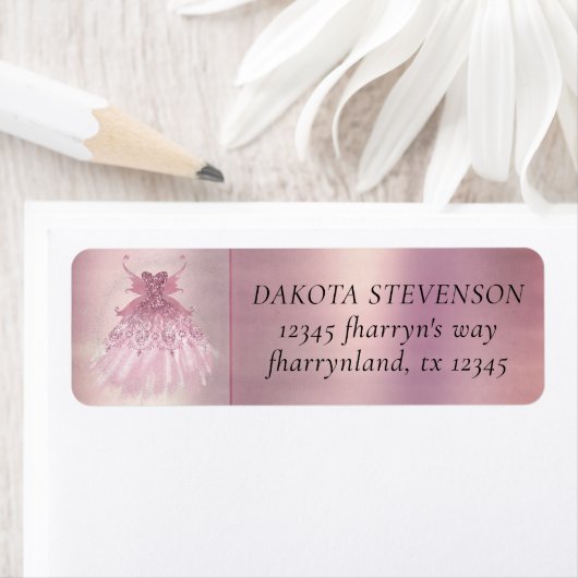 Fairy Wing Mauve Gown | Dusty Pink Sheen Address (Insitu)