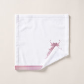 Fairy Wing Mauve Gown | Luxuriöse Dusty Pink Sheen Badhandtuch Set (Waschlappen)