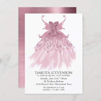 Fairy Wing Mauve Gown | Luxuriöse Dusty Pink Sheen Einladung