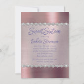 Fairy Wing Mauve Gown | Luxuriöse Dusty Pink Sheen Einladung (Rückseite)