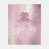 Fairy Wing Mauve Gown | Luxurious Dusty Pink Sheen Fleecedecke (Vorderseite)