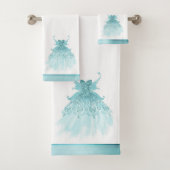 Fairy Wing Mind Gown | Luxe Pearl Green Aqua Sheen Badhandtuch Set (Insitu)