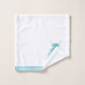 Fairy Wing Mind Gown | Luxe Pearl Green Aqua Sheen Badhandtuch Set (Waschlappen)