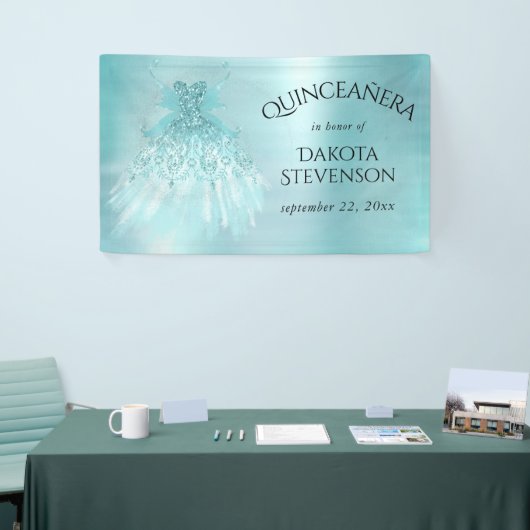 Fairy Wing Mind Gown | Luxe Pearl Green Aqua Sheen Banner (Messeveranstaltung)