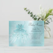 Fairy Wing Mind Gown | Luxe Pearl Green Aqua Sheen Einladung (Stehend Vorderseite)