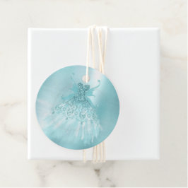 Fairy Wing Mind Gown | Luxe Pearl Green Aqua Sheen Geschenkanhänger