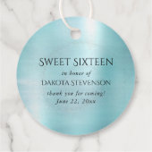 Fairy Wing Mind Gown | Luxe Pearl Green Aqua Sheen Geschenkanhänger (Rückseite)