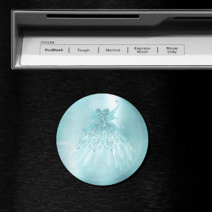 Fairy Wing Mind Gown   Luxe Pearl Green Aqua Sheen Magnet