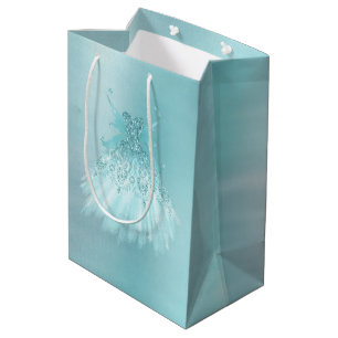 Fairy Wing Mind Gown   Luxe Pearl Green Aqua Sheen Mittlere Geschenktüte